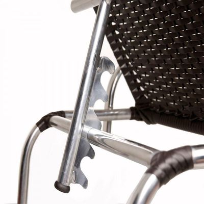 Kit Chaise Com 2 Espreguiçadeiras Catar Reguláveis Com Almofadas Pedra Ferro