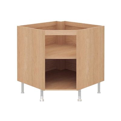 Balcão Ditália Aspen Canto C/ Tampo Carv/branco Cd-106