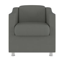 Kit 02 Poltronas Recepção Consultório Suede Balaqui Decor Cor:cinza