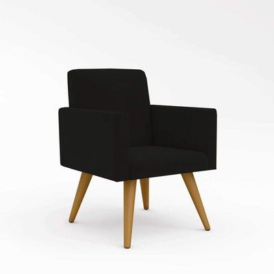 2 Poltronas Cadeiras p/ Escritó. Balaqui Decor preta