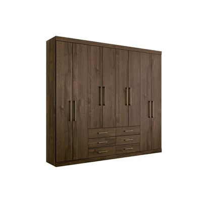 Guarda Roupa Casal 8 Portas E 6 Gavetas Master 8.6 Branco - Santos Andirá