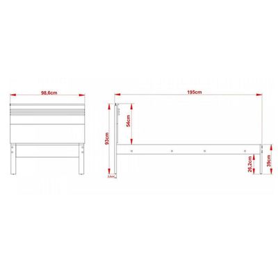 Cama Solteiro CM8010 Branco - Tecno Mobili