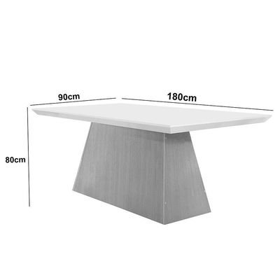 Mesa Para Sala De Jantar Aida 180cm Em Mdf E Vidro Grafite/ Imbuia/ Serig. Grafite