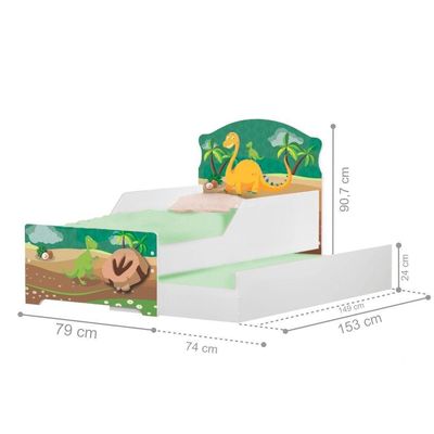 Mini Cama Infantil Com Auxiliar Com Colchões