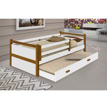 Beliche Babá Infantil Bianca Solteiro Branco/Amêndoa - Divaloto Móveis Branco