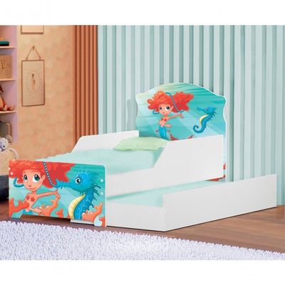 Mini Cama Infantil Com Auxiliar Pop Sereinha Com Colchões