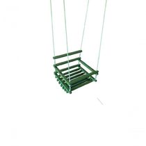 Balanço Gangorra Infantil Madeira 40x35 Verde Suporta 80kg