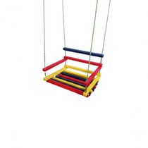 Balanço Gangorra Infantil Madeira 50x40 Colorido Até 100kg
