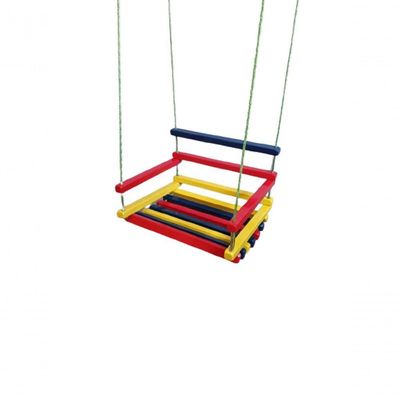 Balanço Gangorra Infantil Madeira 50x40 Colorido Até 100kg