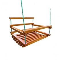 Balanço Gangorra Infantil Madeira Verniz 35x35 Suporta 80 Kg