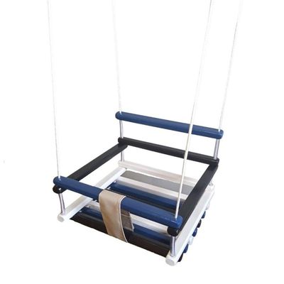 Balanço Gangorra Infantil Madeira 35x35 Azul Suporta 80kg