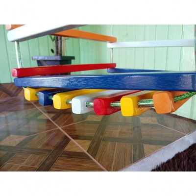Balanço Gangorra Infantil Madeira 40x35 Colorido Até 80kg