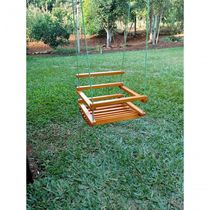 Balanço Gangorra Infantil Madeira Verniz 35x35 Suporta 80 Kg
