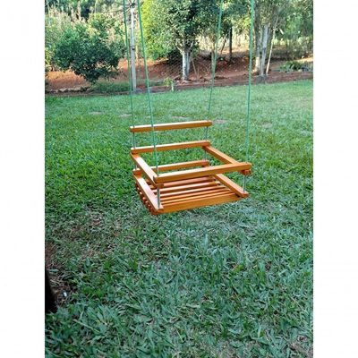 Balanço Gangorra Infantil Madeira Verniz 35x35 Suporta 80 Kg