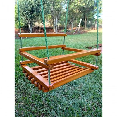 Balanço Gangorra Infantil Madeira Verniz 35x35 Suporta 80 Kg
