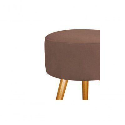 Combo 2 Puf, Puff Para Sala, Puff Redondo, Suede Marrom