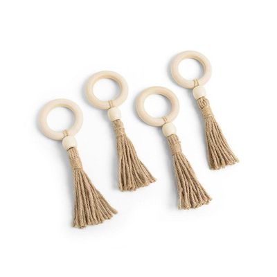 Argola De Guardanapo Copa E Cia 4 Pçs Complement Tassel
