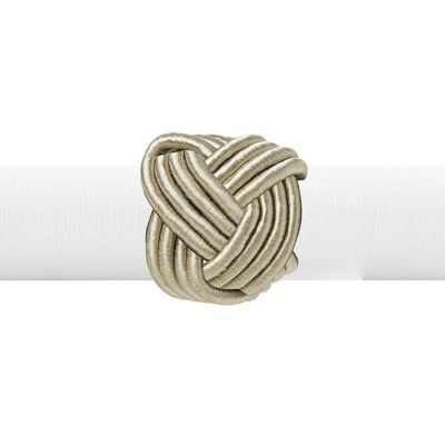 Argola De Guardanapo Copa E Cia 4 Pçs Traccia Champagne