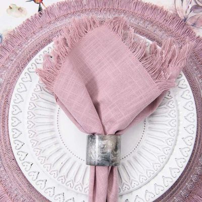 Guardanapo Copa E Cia Coloratta Franjas Rosa Vintage
