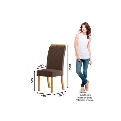 Sala de Jantar Completa Luiza 120Cm + 4 Cadeiras Bella Nature Veludo Light Linho