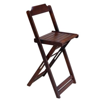 Kit 5 Jogos De Mesa Bistrô De Madeira Dobrável Com 3 Banquetas - Imbuia