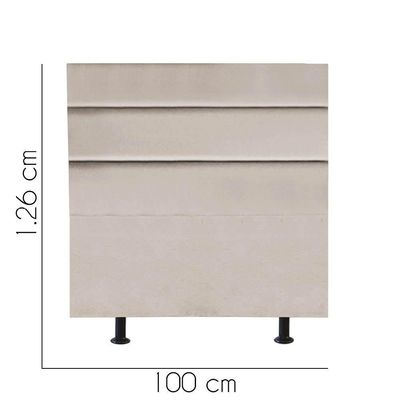 Cabeceira Estofada Argentina 100cm Solteiro Para Cama Box Quarto Suede Bege - Gat Magazine