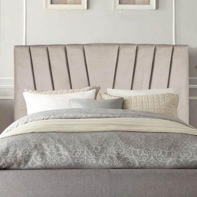 Cabeceira Estofada Bélgica 140cm Casal Para Cama Box Quarto Suede Bege - Gat Magazine