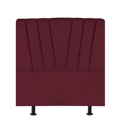 Cabeceira Estofada Bélgica 100cm Solteiro Para Cama Box Quarto Suede Bordô - Gat Magazine