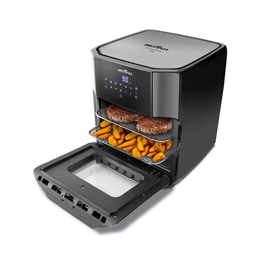 Fritadeira Elétrica Britânia Air Fryer Oven 12L BFR2100P Preta