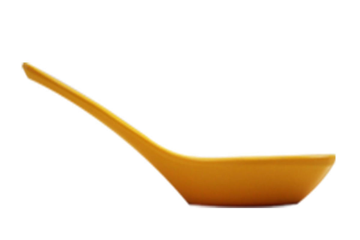 Colher Brinox Oriental 14Cm Melamina Amarela
