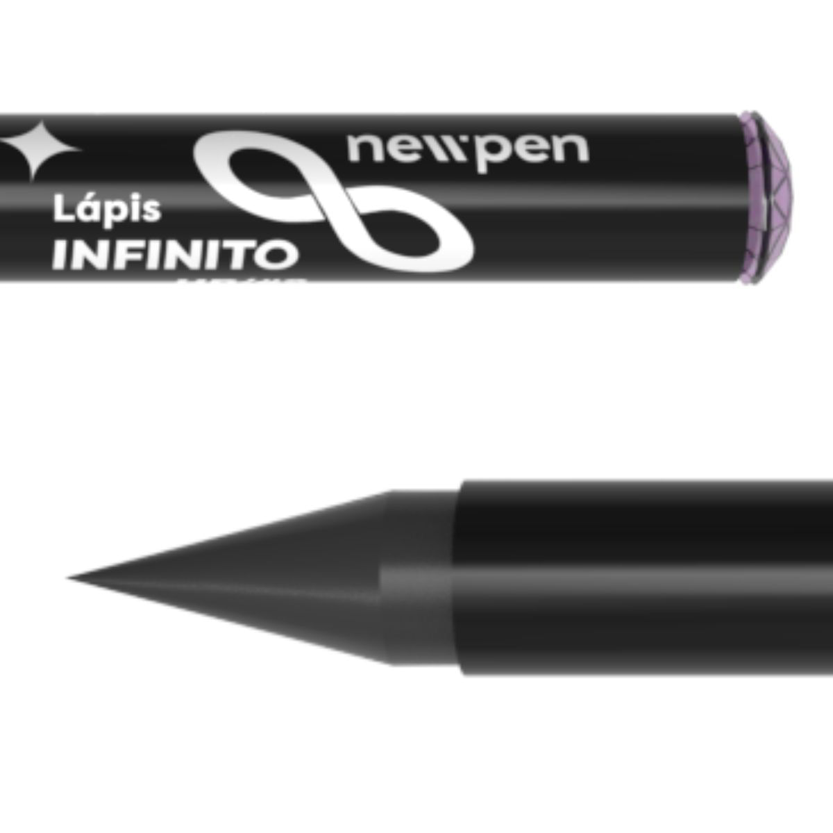 LAPIS INFINITO HB2 BLACK - EDIÇÃO DIAMANTE ROXO - NEWPEN