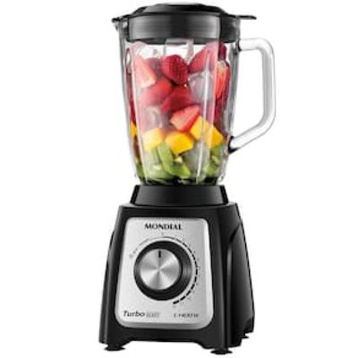 Liquidificador Mondial Turbo Glass L-1400 GI Preto/Inox 1400W com Jarra de Vidro Preto,Inox / 220