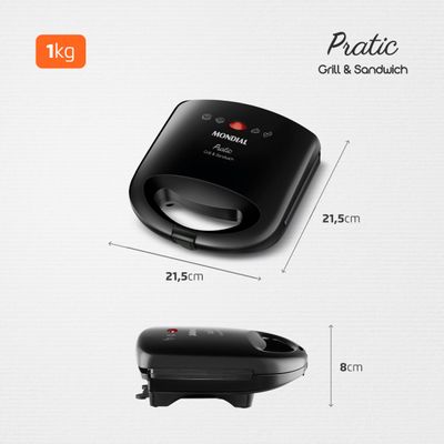 Sanduicheira Pratic Grill Mondial SN-01 220