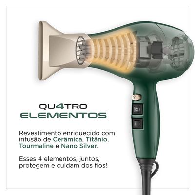 Secador de Cabelo By Juliette Mondial Verde Oliva 2000W - SCP-JU-02 110