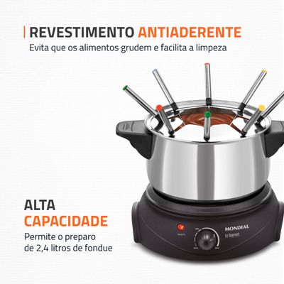 Panela Elétrica de Fondue Elétrico Le Gourmet II FD-02 110V