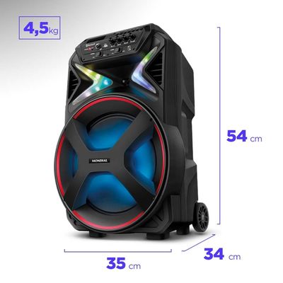Caixa Amplificada Mondial Connect Lights CM-400 Preto