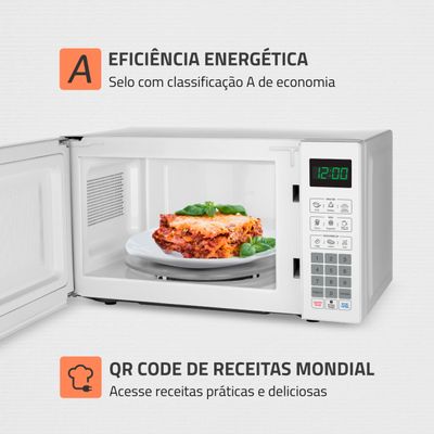 Micro-ondas 21L Mondial MO-01-21-W MICRO-ONDAS MO-01-21-W 127V/60HZ .