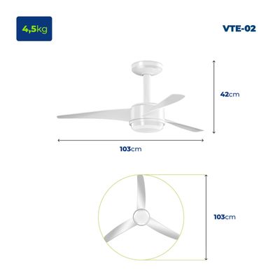 Ventilador de Teto Mondial Maxi Air Control VTE-02 220V