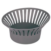 17002823641610 Fruteira Oval Cinza Grafite