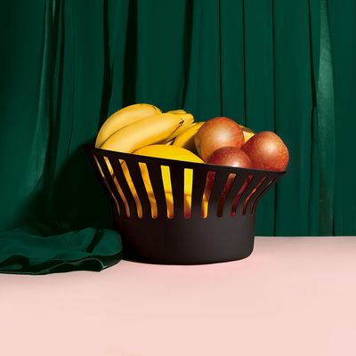 Fruteira Oval Preta