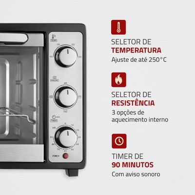 Forno Elétrico Mondial 52L Grand Family II - FR-52 220