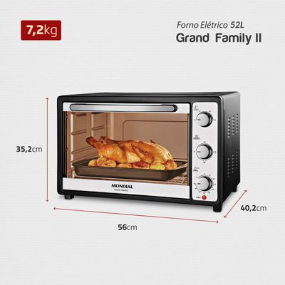 Forno Elétrico Mondial 52L Grand Family II - FR-52 220