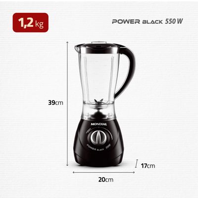 Liquidificador Mondial Power 2 Black L-28 110V