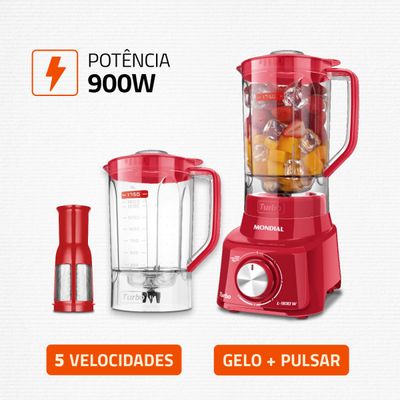 Liquidificador Mondial Turbo 900W L-900 FR-2C 220V