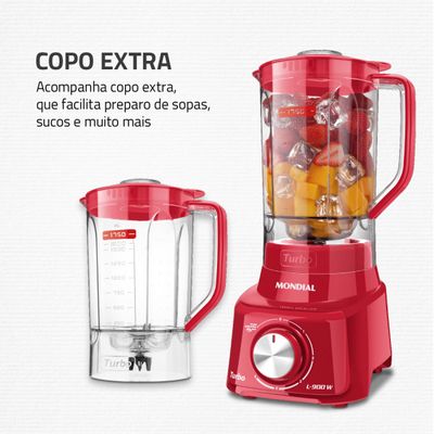 Liquidificador Mondial Turbo 900W L-900 FR-2C 220V