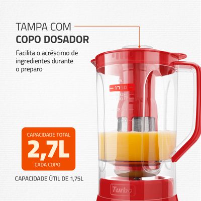 Liquidificador Mondial Turbo 900W L-900 FR-2C 220V