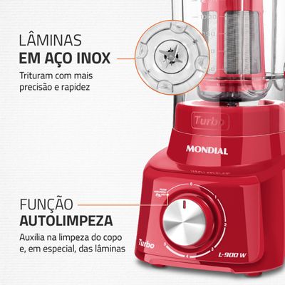 Liquidificador Mondial Turbo 900W L-900 FR-2C 220V