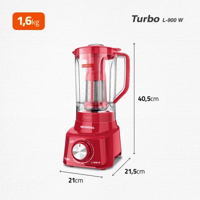 Liquidificador Mondial Turbo 900W L-900 FR-2C 220V