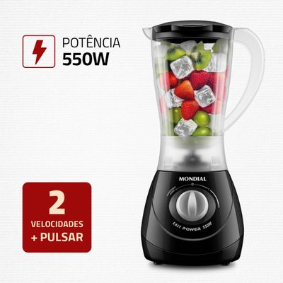 Liquidificador Mondial 1,5L Easy Power 550W L-550-B 110V