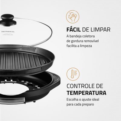 Grill Redondo Mondial Smart Grill G-04 110V
